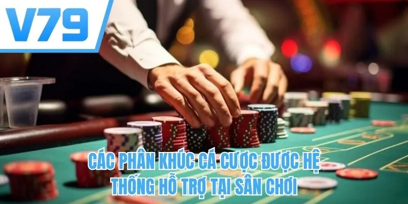 Các phân khúc cá cược được hệ thống hỗ trợ tại sân chơi
